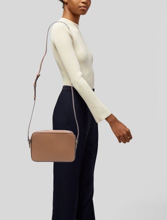 Smythson Saffiano Leather Crossbody Bag