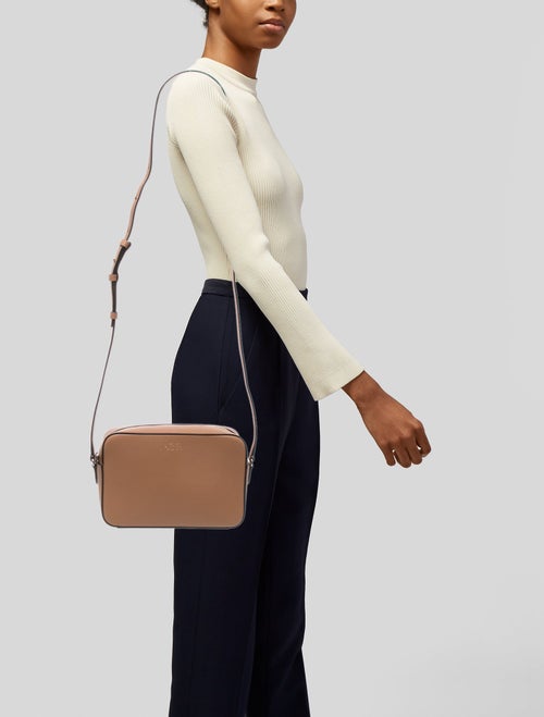 Smythson Saffiano Leather Crossbody Bag
