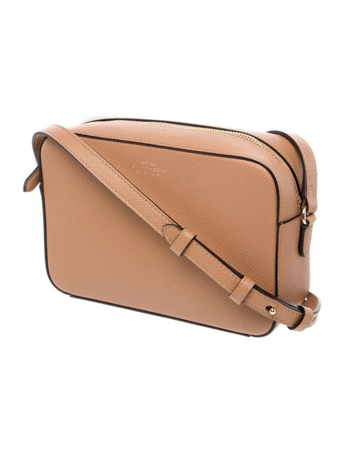 Smythson Saffiano Leather Crossbody Bag