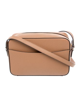 Smythson Saffiano Leather Crossbody Bag