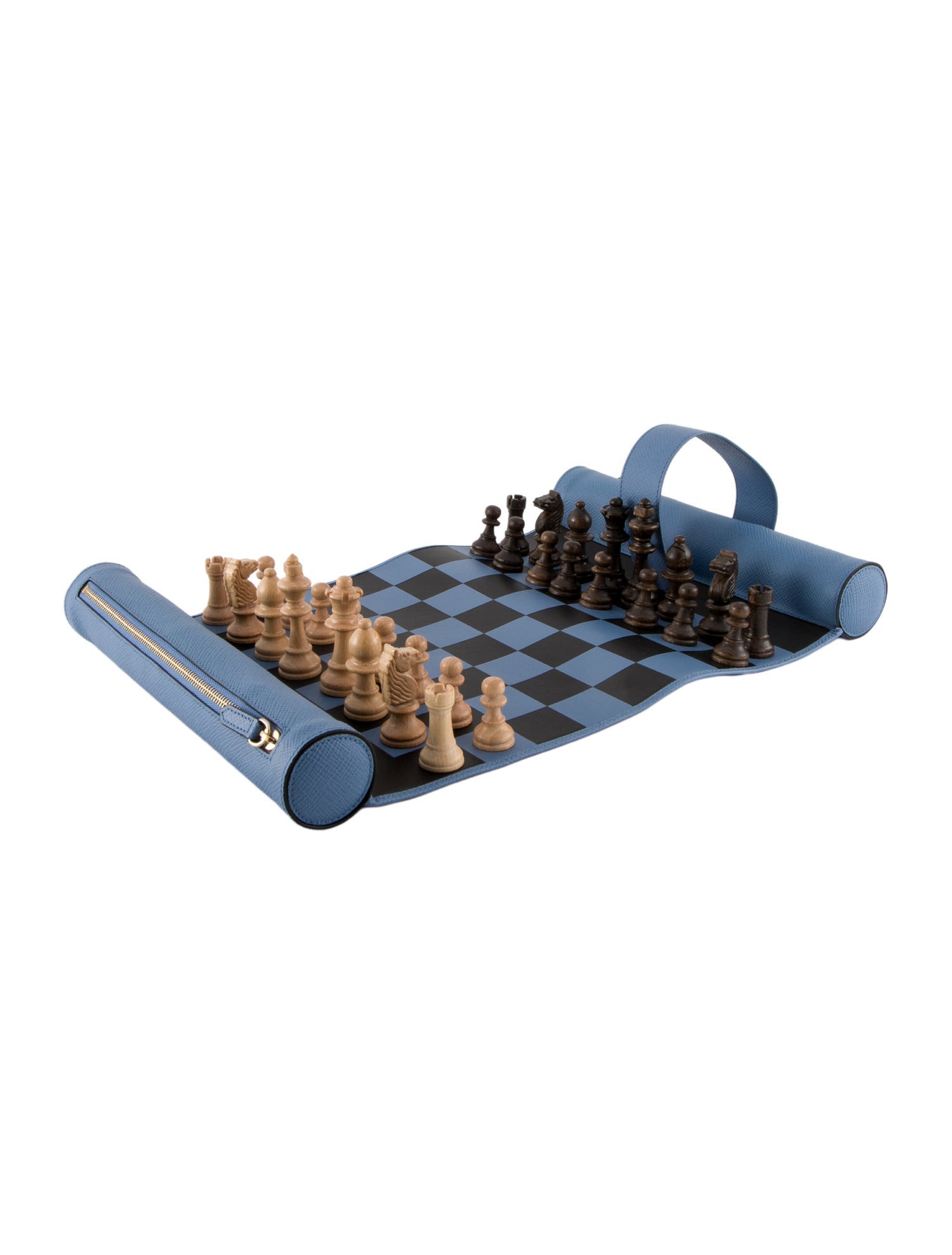 Smythson Panama Leather Chess Roll