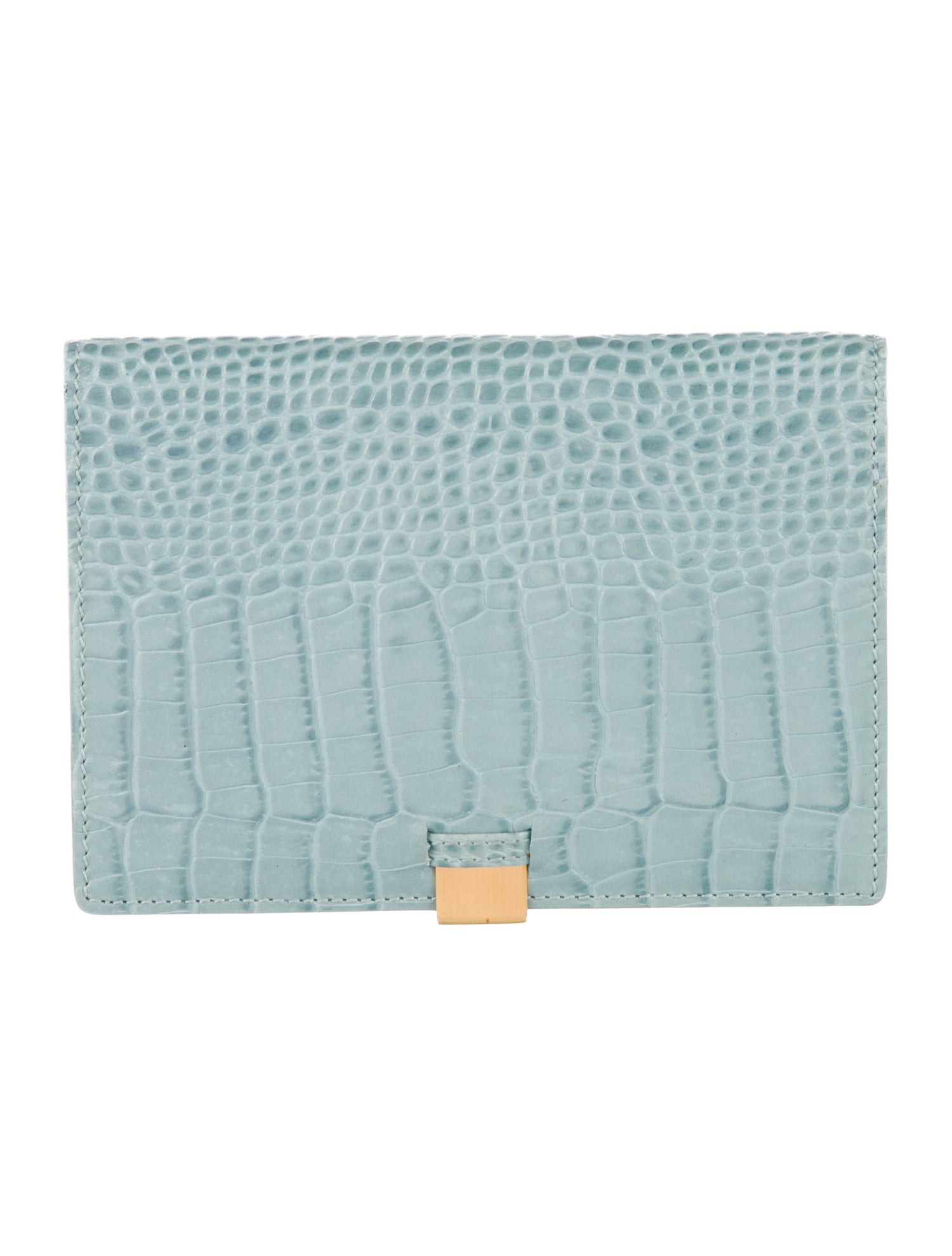 Smythson embossed leather traveling wallet