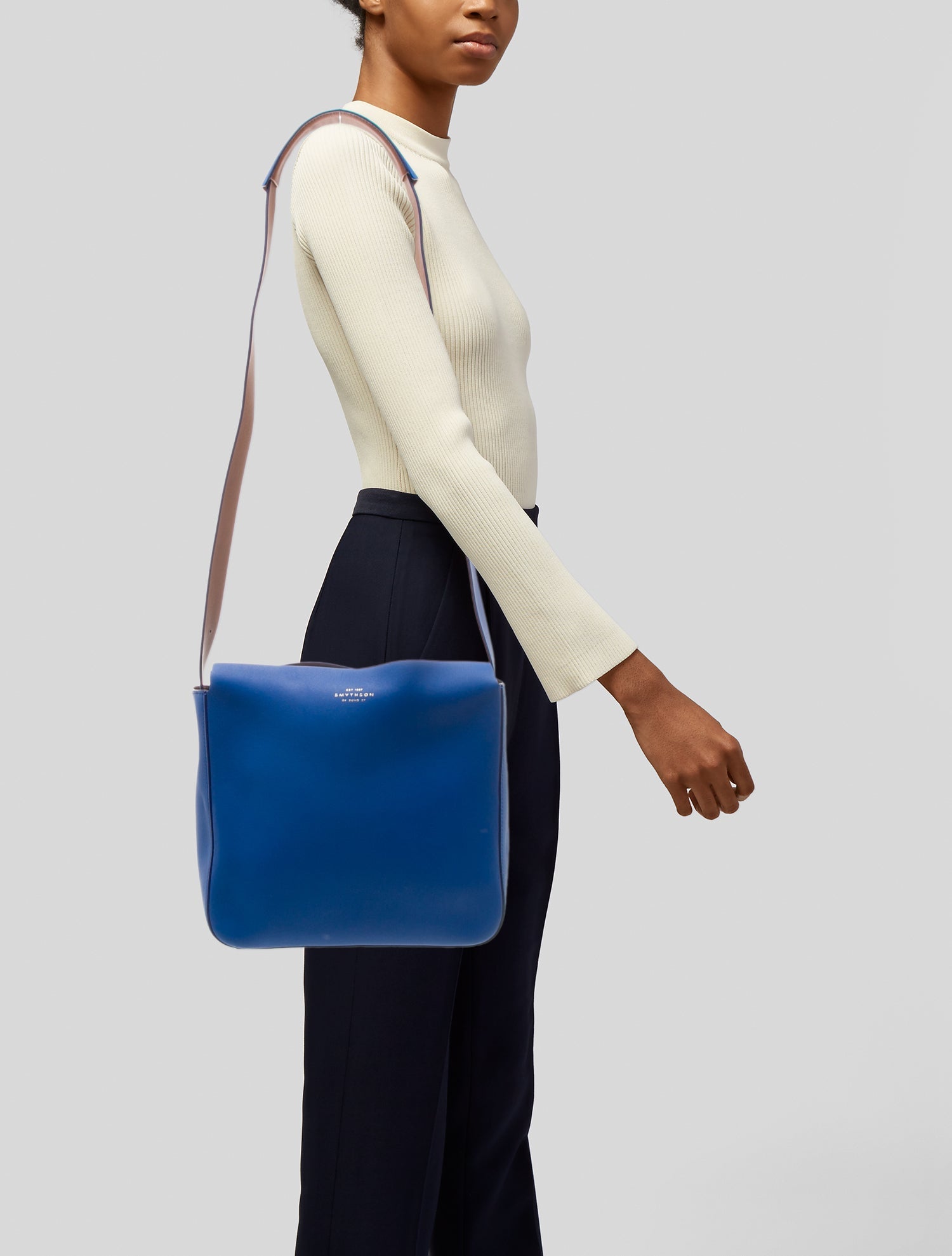 Smythson Leather Messenger Bag