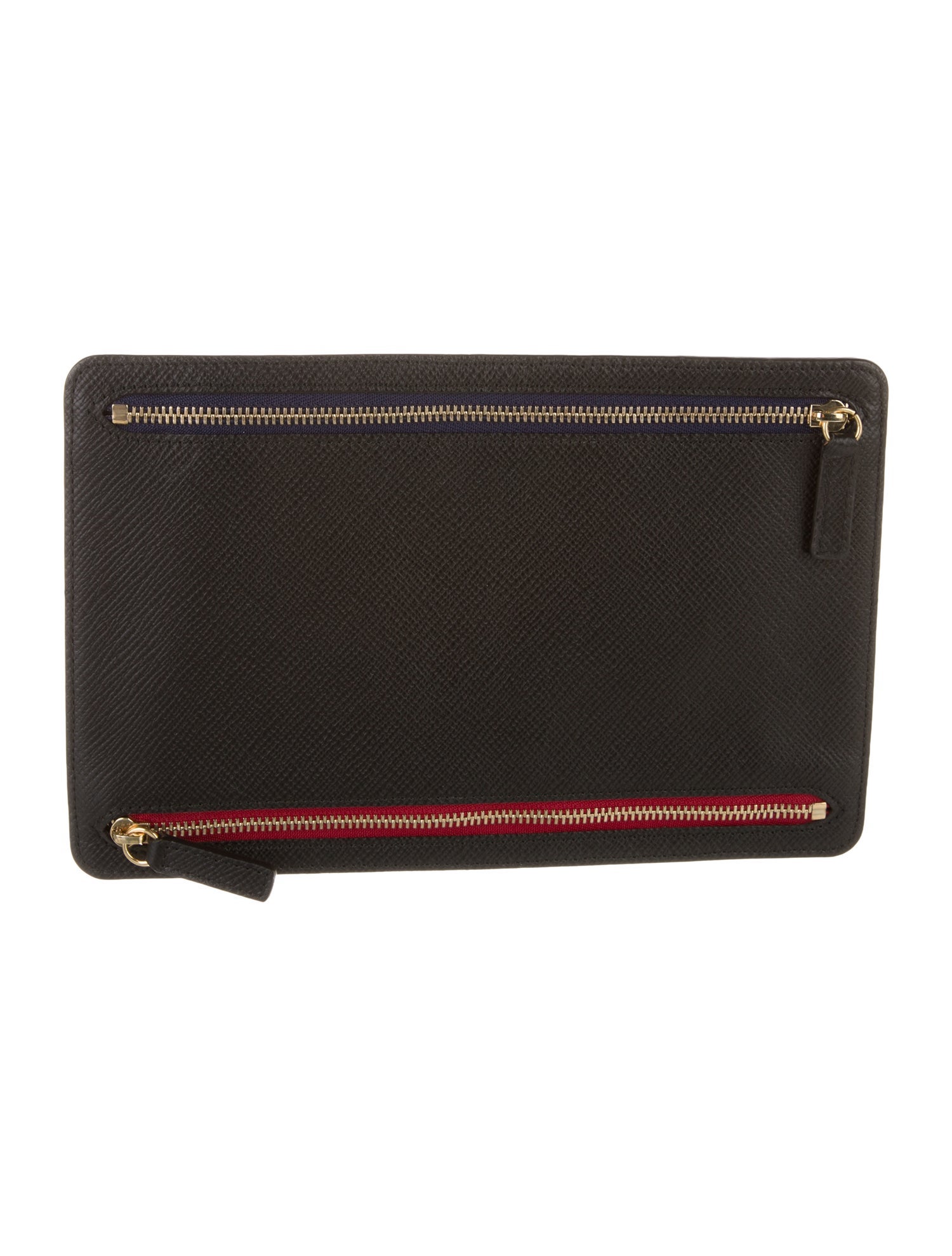 Smythson Leather Printed Pouch