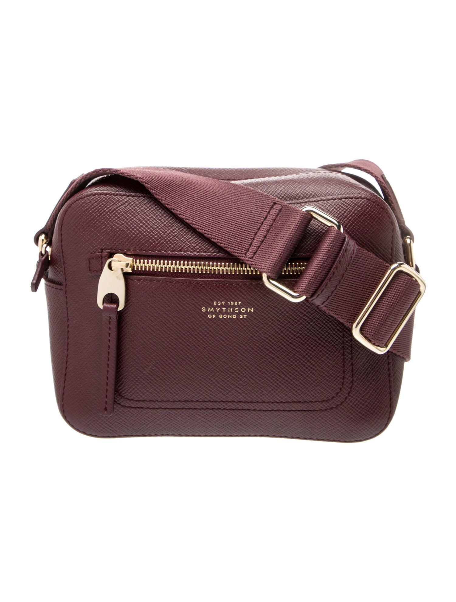 Smythson Saffiano Leather Messenger Bag