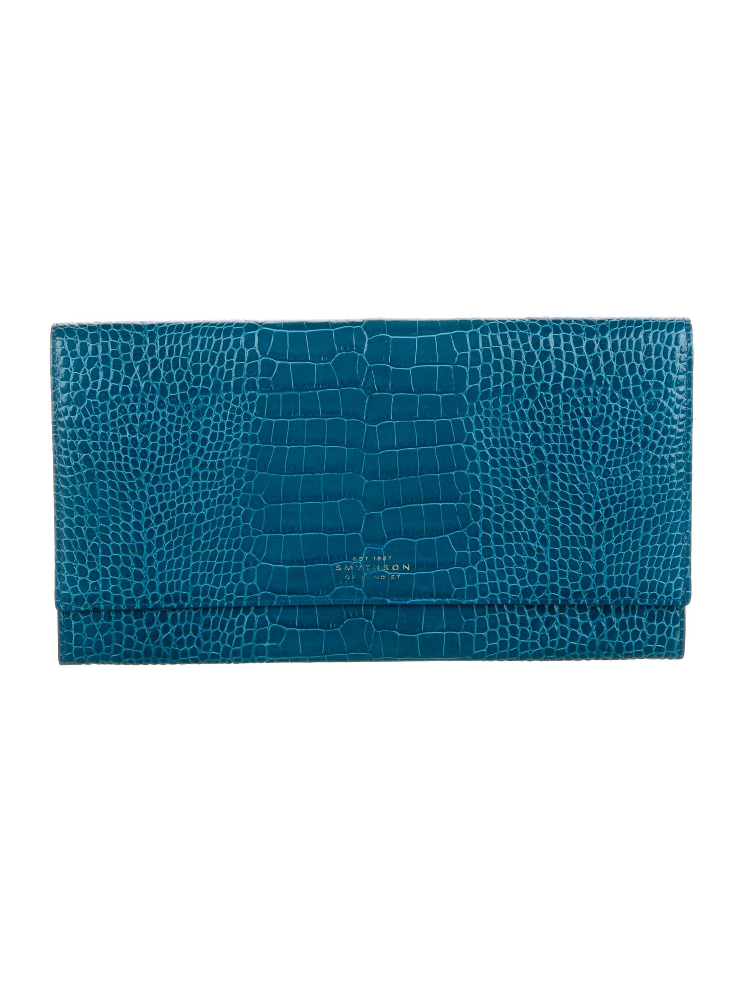 Smythson Embossed Leather Bifold Wallet