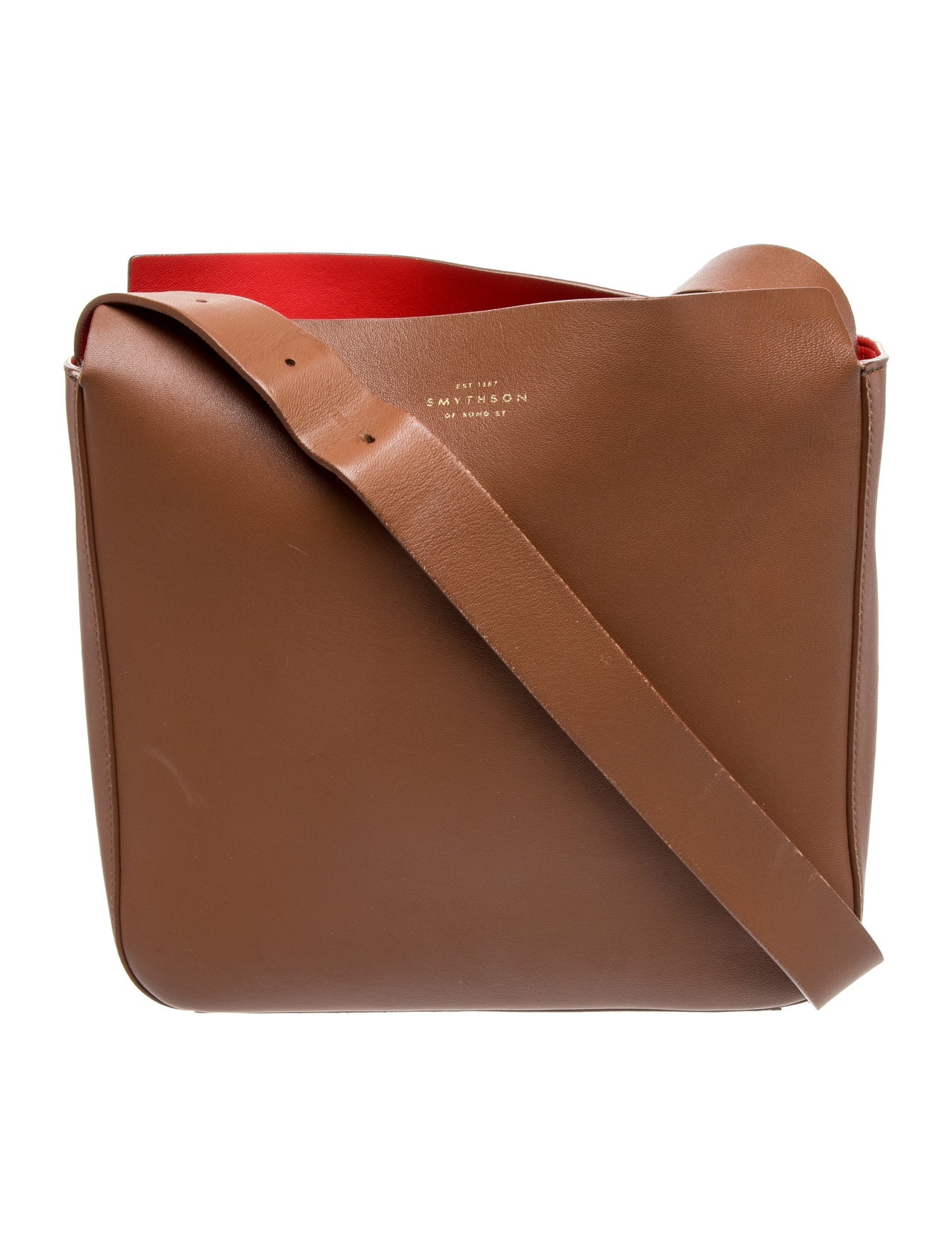 Smythson Leather Messenger Bag