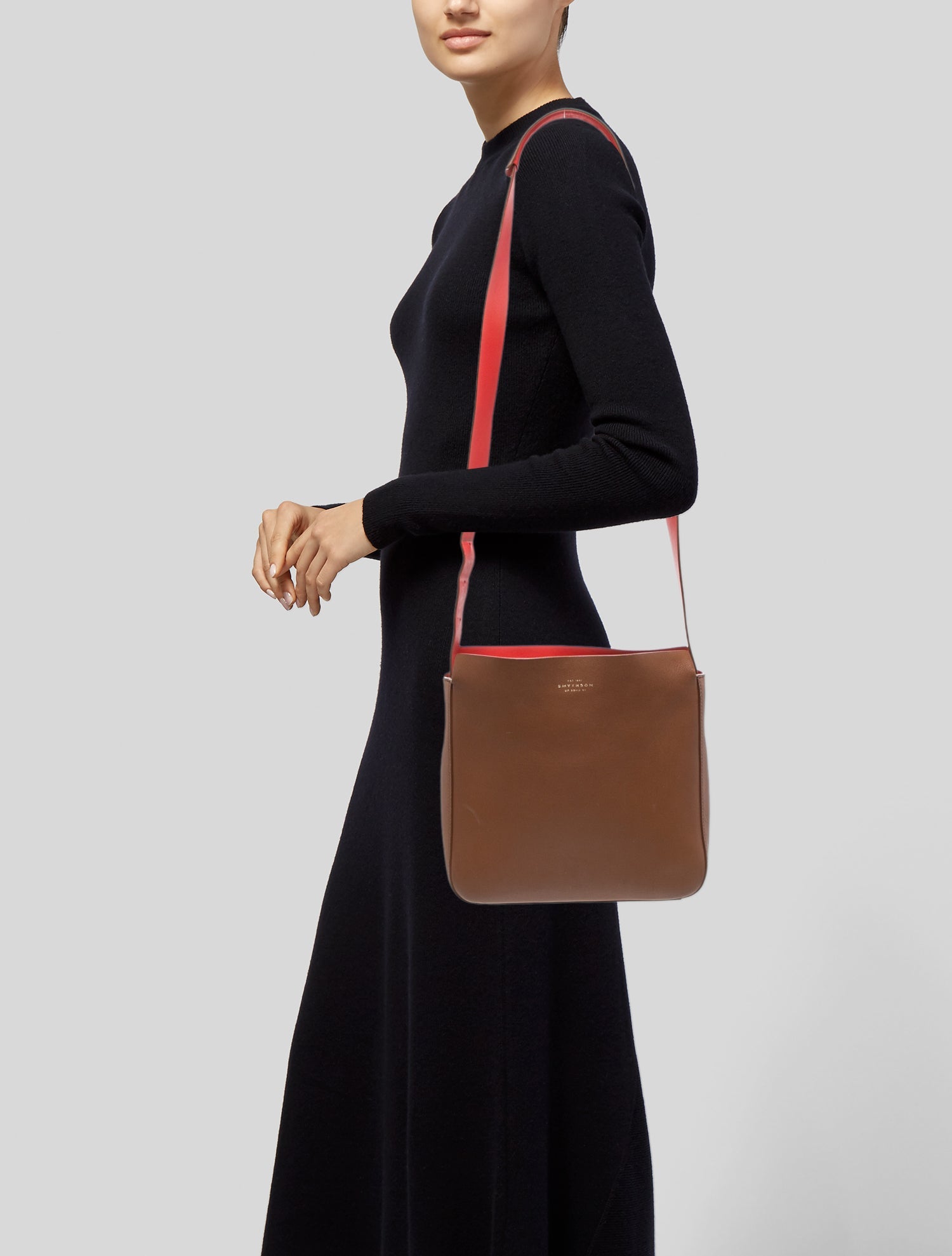 Smythson Leather Messenger Bag
