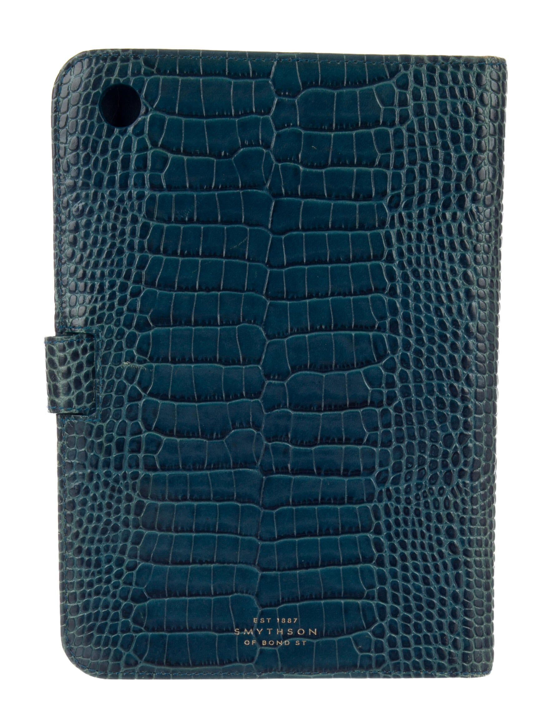 Smythson Embossed animal print leather traveling Ipad case