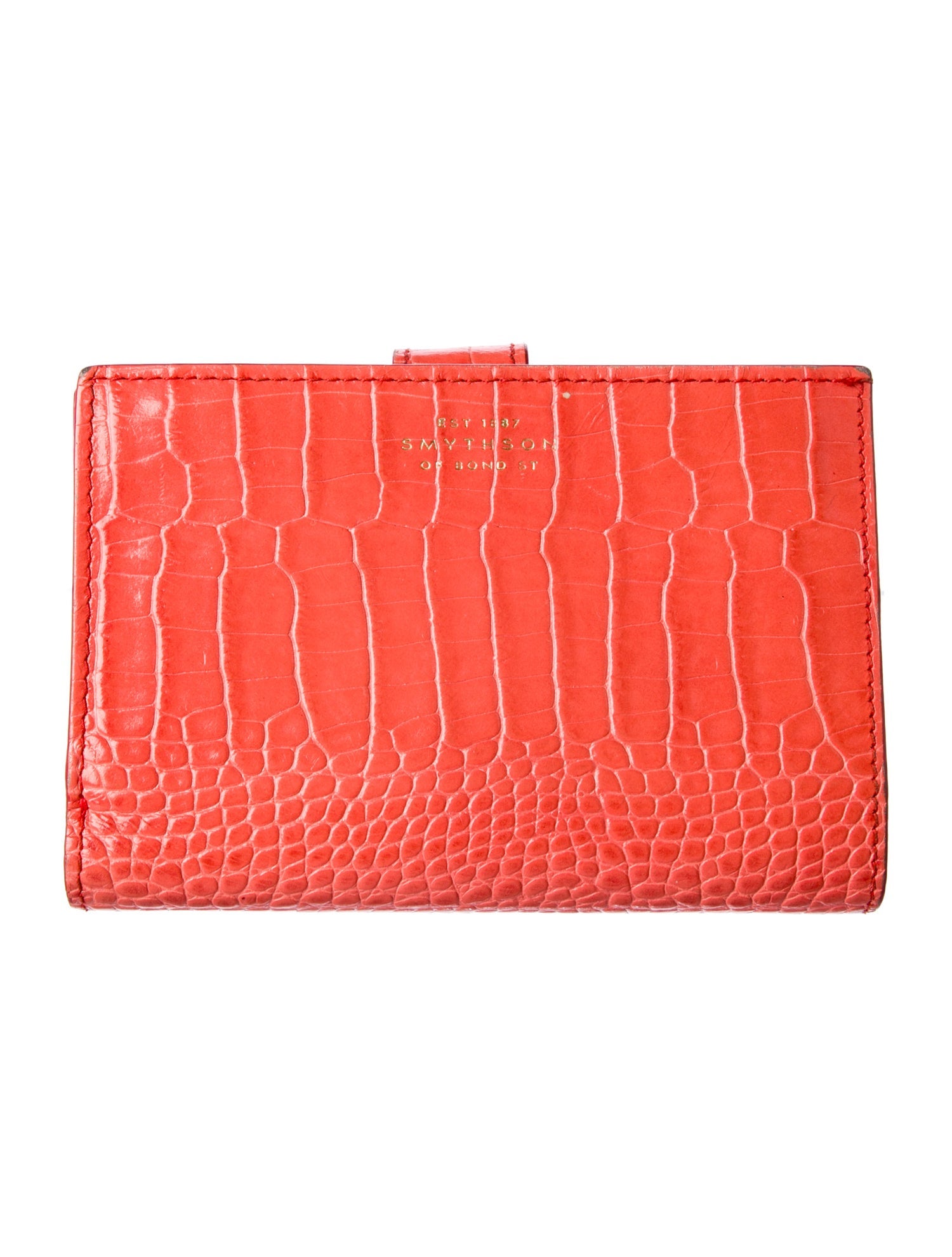 Smythson Embossed Leather Bifold Wallet