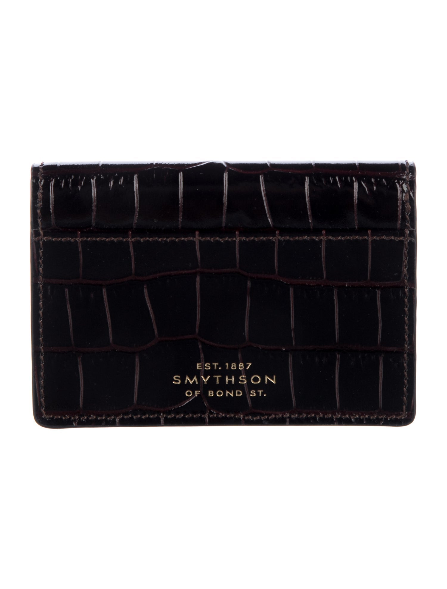 Smythson Embossed Leather Card Holder