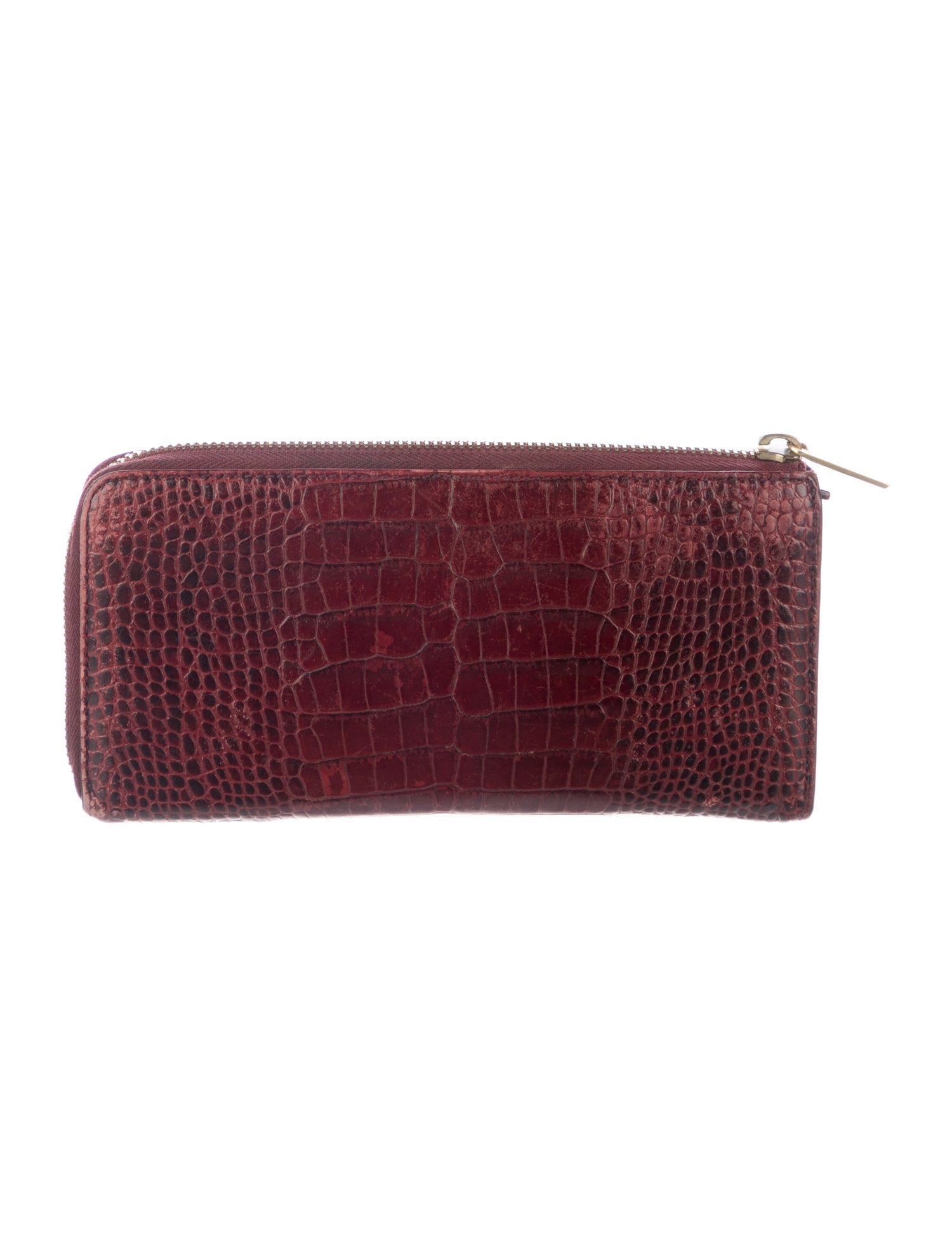 Smythson Embossed Leather Continental Wallet