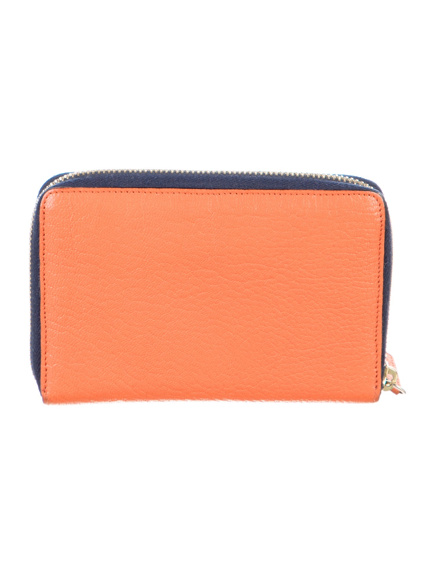 Smythson Leather Colorblock Pattern Compact Wallet