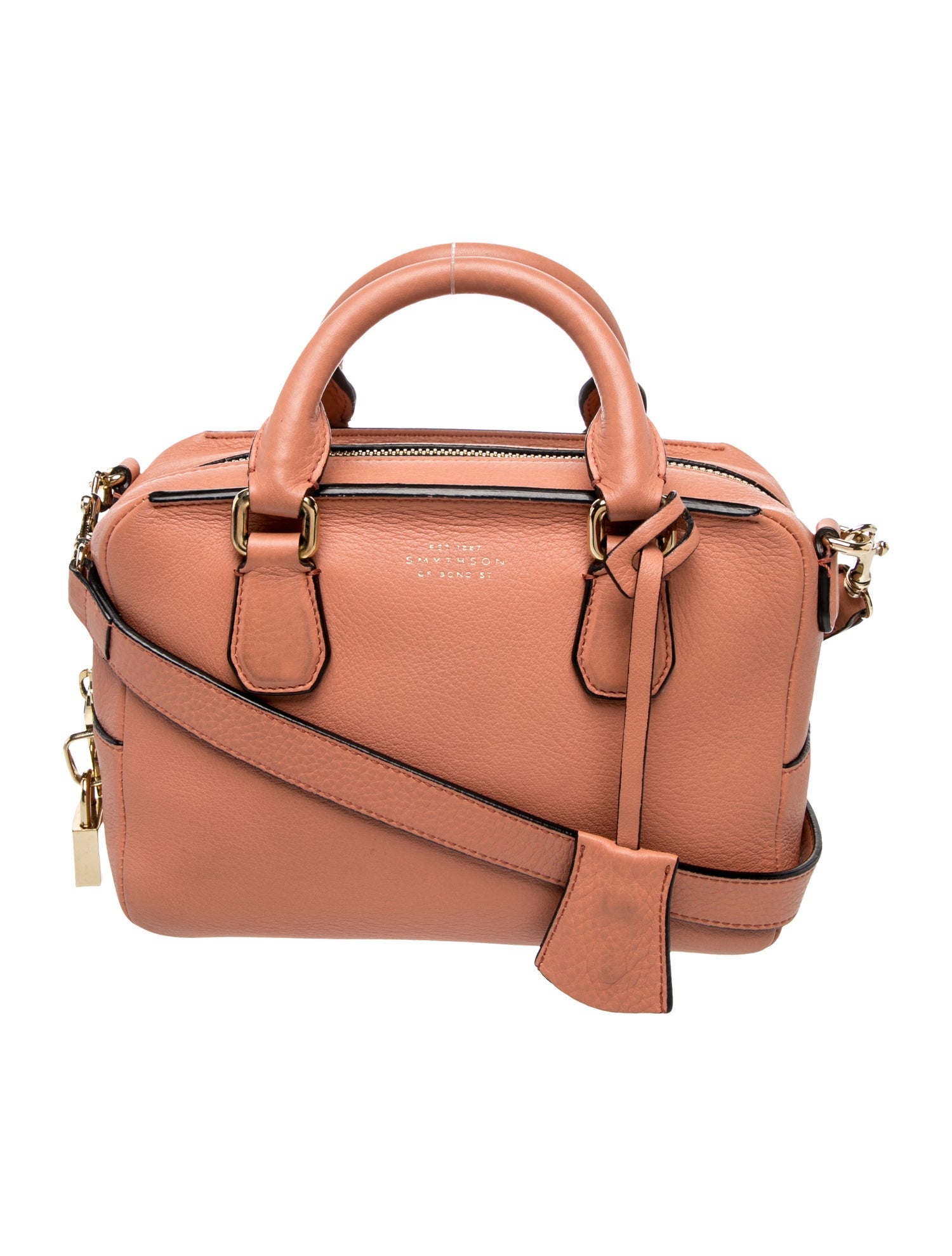 Smythson Leather Top Handle Bag