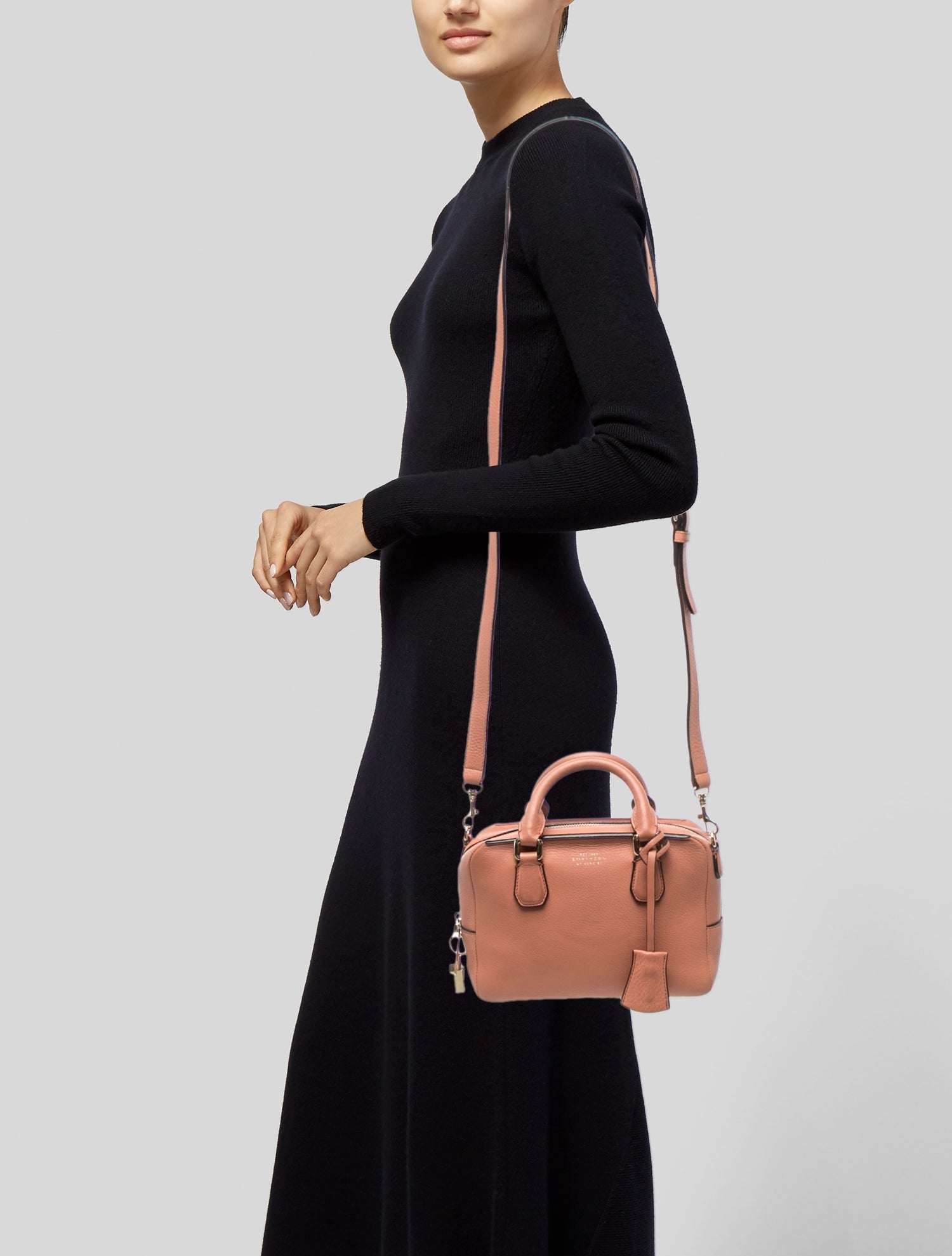 Smythson Leather Top Handle Bag