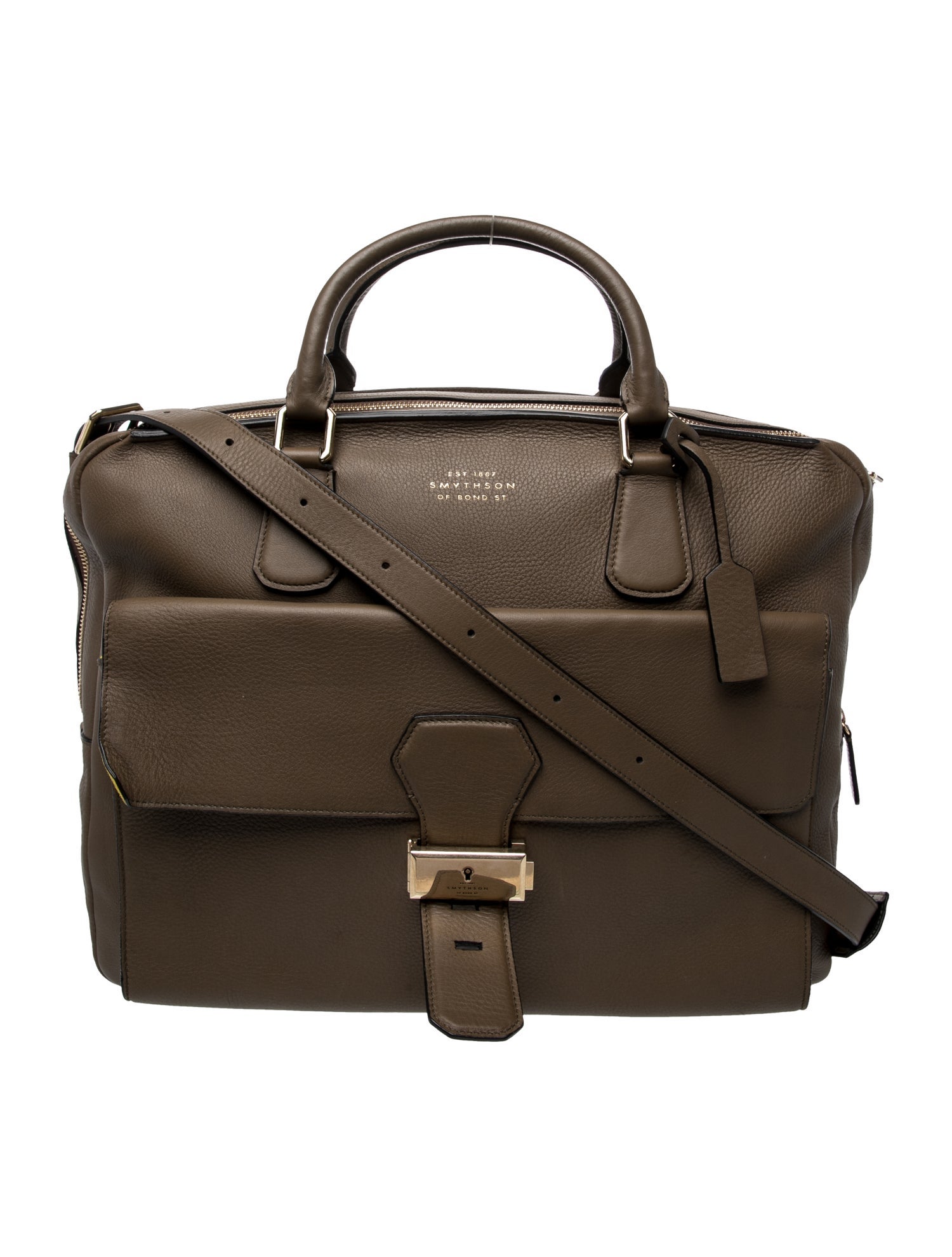Smythson Leather Messenger Bag