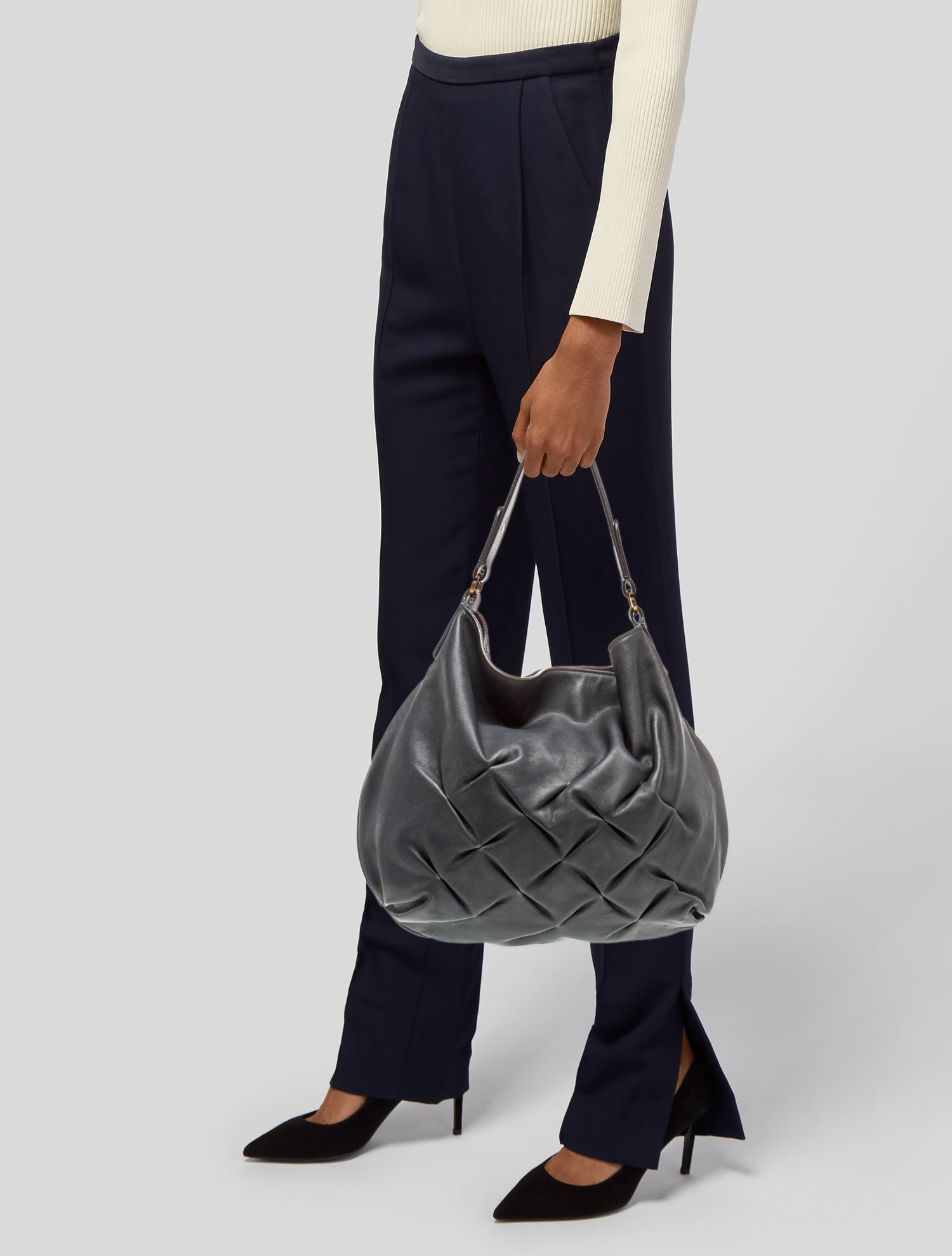 Smythson Leather Hobo