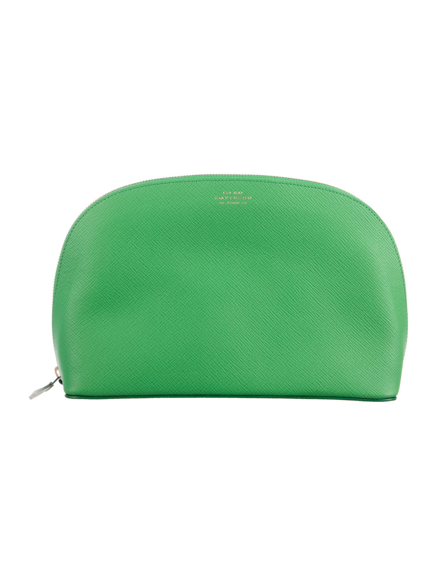 Smythson Cross Grain Leather Cosmetic Pouch