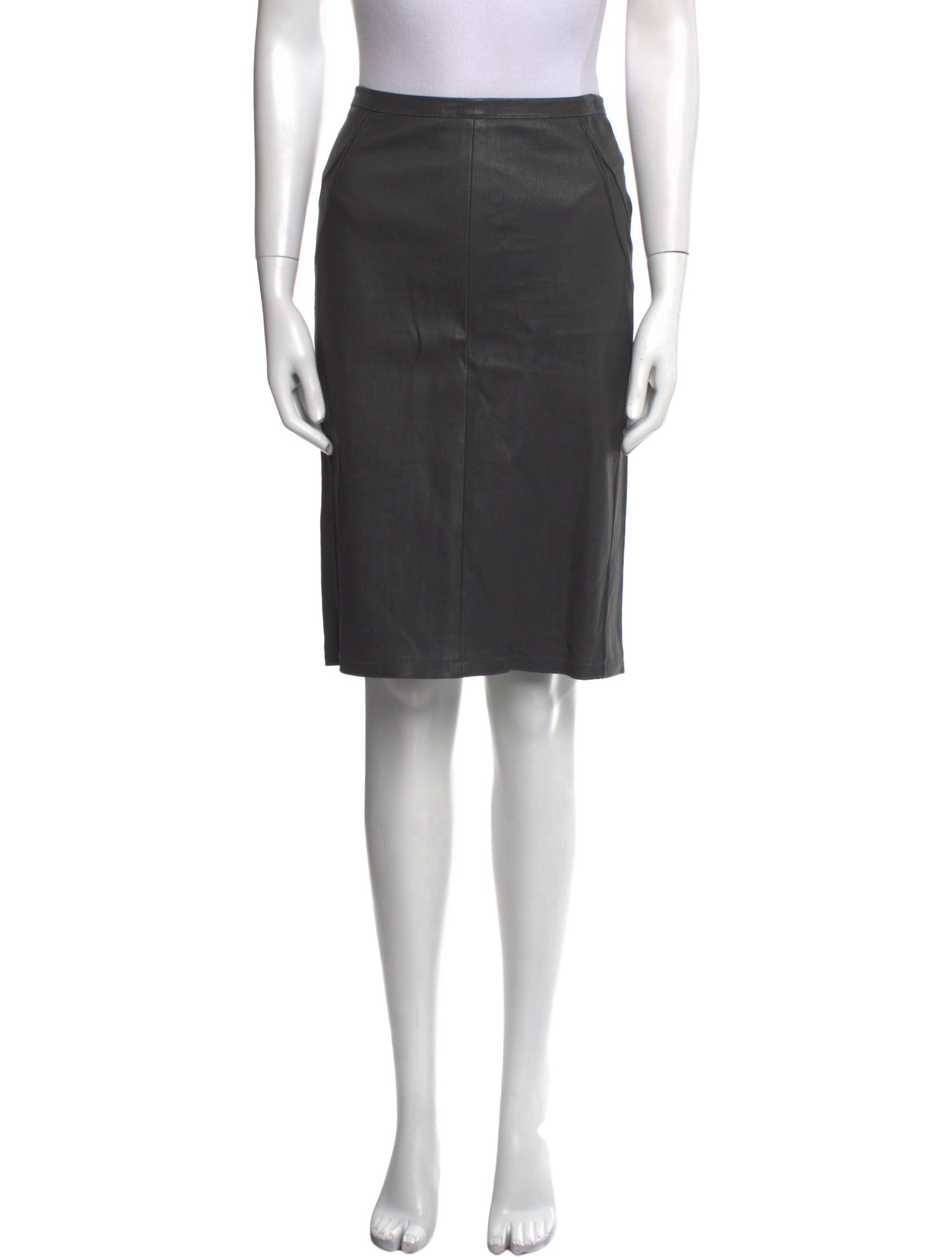 Sylvie Schimmel Leather Knee-Length Skirt