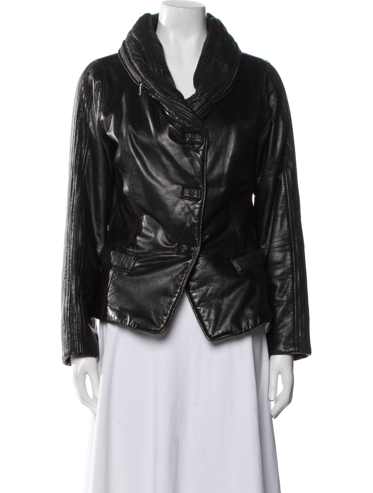 Sylvie Schimmel Calf Leather Biker Jacket