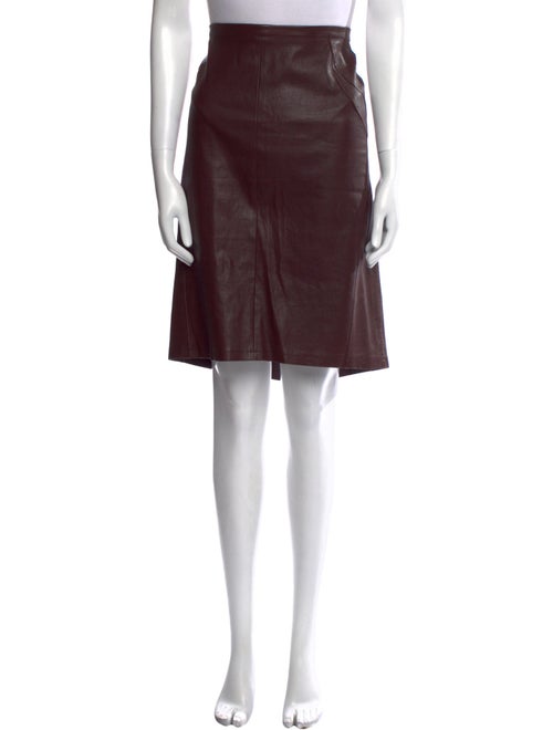 Sylvie Schimmel Leather Knee-Length Skirt