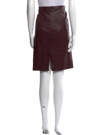 Sylvie Schimmel Leather Knee-Length Skirt