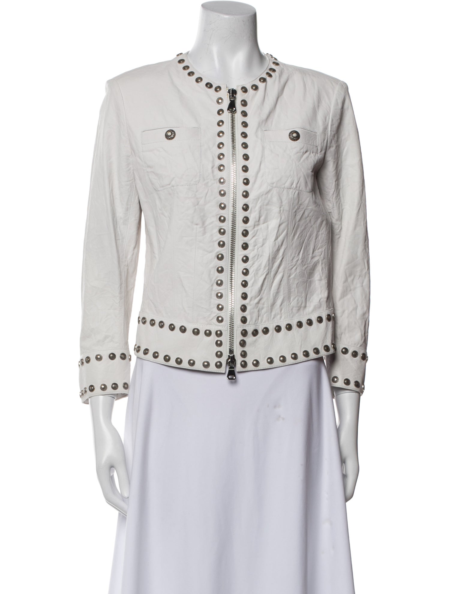 Sylvie Schimmel Lamb Leather Denim Jacket