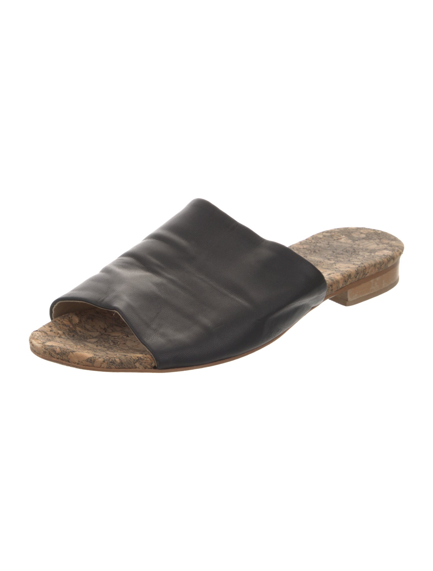 Sydney Brown Leather Slides