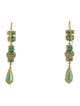 Suzy Landa 18K 11.77ctw Tourmaline & Diamond Drop Earrings