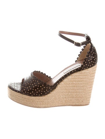 Tabitha Simmons Laser Cut Wedge Sandals