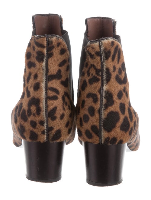 Tabitha Simmons Ponyhair Leopard Ankle Boots