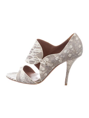 Tabitha Simmons Lizard Cage Sandals