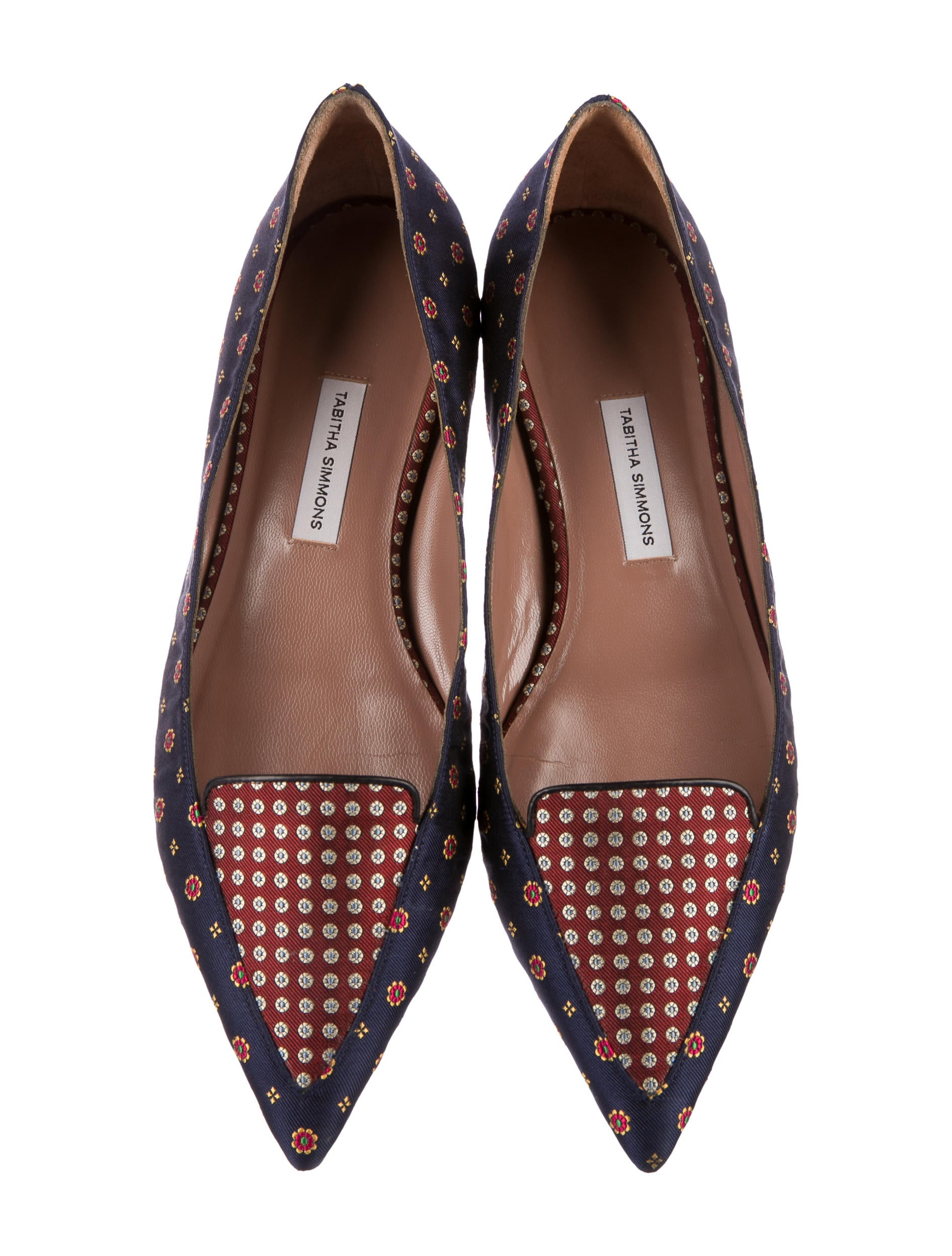 simmons pattern print pointed toe flats shoes simmons pattern print pointed toe flats shoes