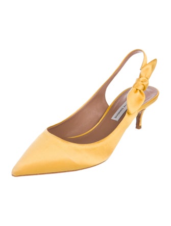 Tabitha Simmons Satin Slingback Pumps