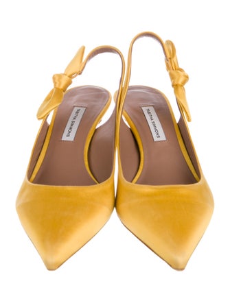 Tabitha Simmons Satin Slingback Pumps