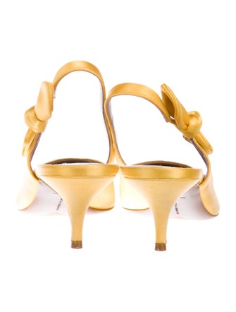 Tabitha Simmons Satin Slingback Pumps