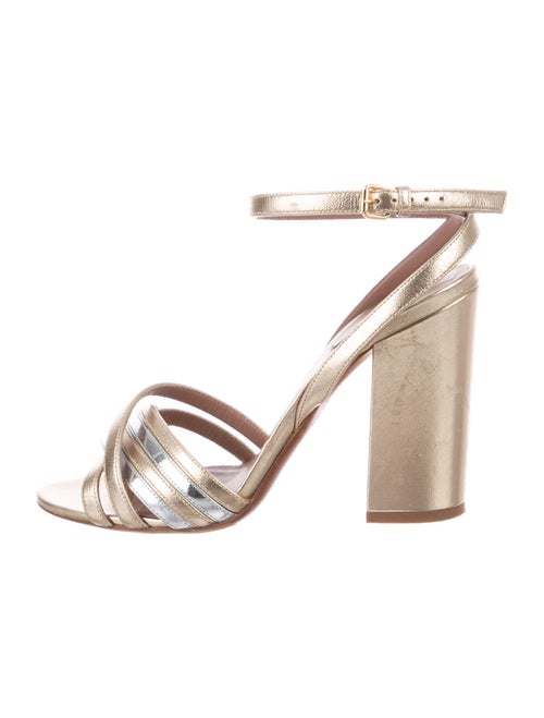 Tabitha Simmons Leather Sandals Metallic