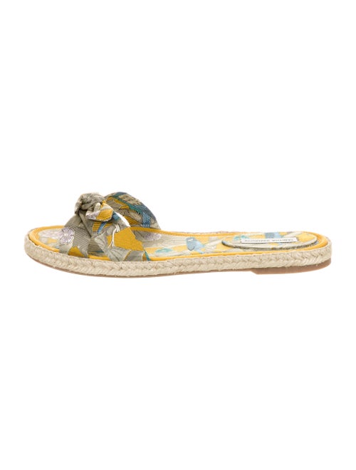 Tabitha Simmons Printed Slides Yellow