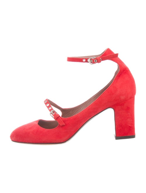 Tabitha Simmons Suede Pumps Red