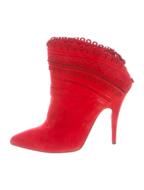 Tabitha Simmons Leather Boots Red