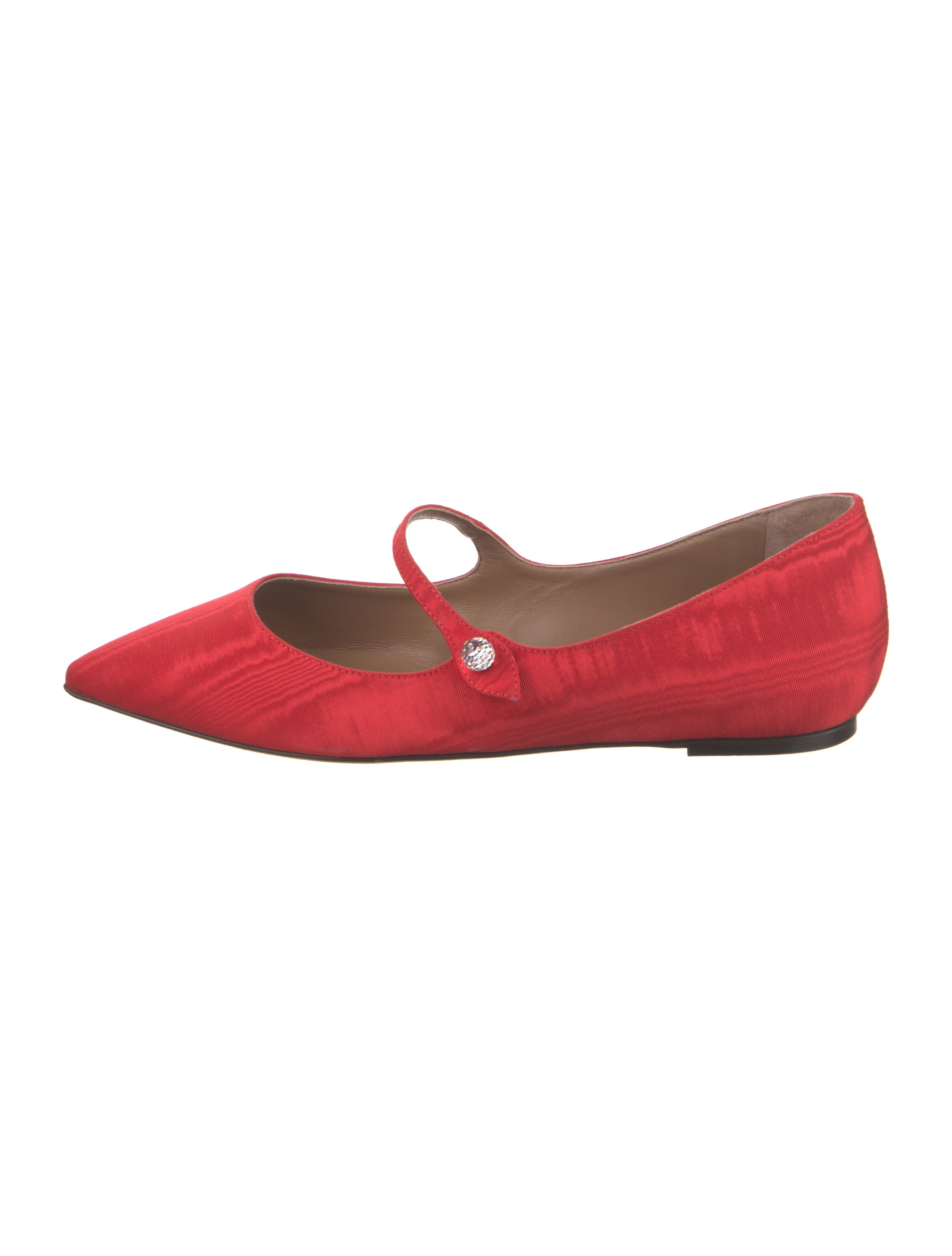 Tabitha Simmons Nylon Beaded Accents Mary Jane Flats Red Flats, Shoes TAB32571 The RealReal