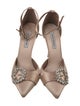 Tabitha Simmons Satin Crystal Embellishments D'Orsay Pumps