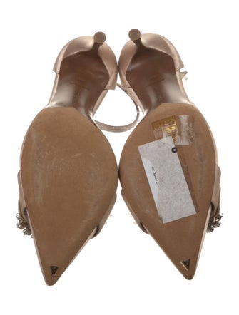 Tabitha Simmons Satin Crystal Embellishments D'Orsay Pumps