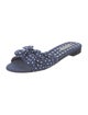 Tabitha Simmons Polka Dot Print Bow Accents Slides