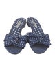Tabitha Simmons Polka Dot Print Bow Accents Slides