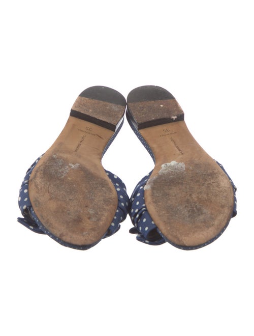 Tabitha Simmons Polka Dot Print Bow Accents Slides