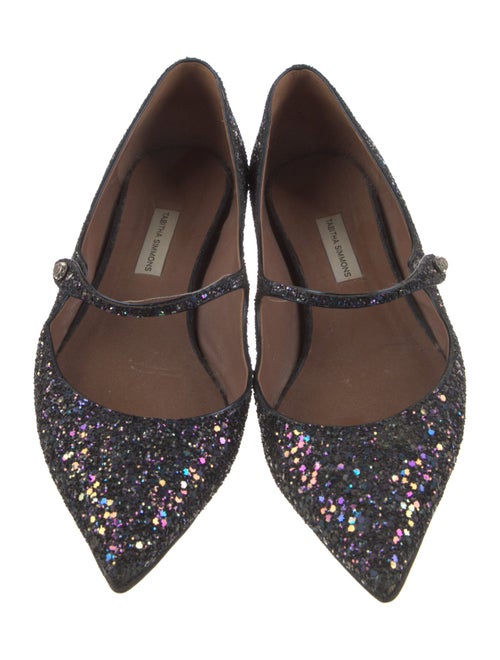 Tabitha Simmons Glitter Glitter Accents Mary Jane Flats