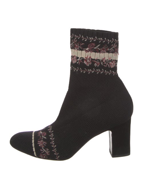 Tabitha Simmons Printed Embroidered Accent Sock Boots