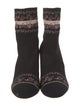 Tabitha Simmons Printed Embroidered Accent Sock Boots