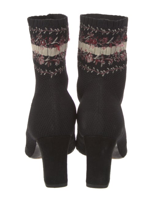 Tabitha Simmons Printed Embroidered Accent Sock Boots